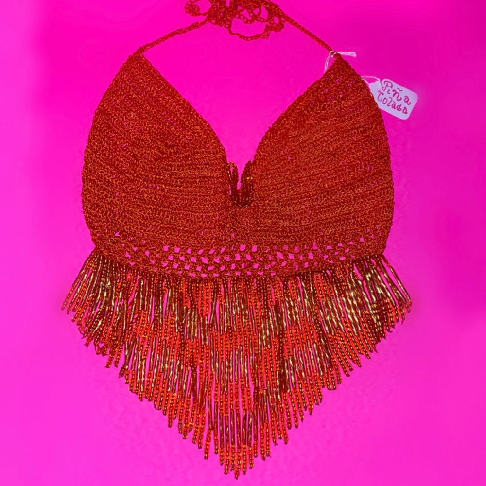 *BRAND NEW* ⭐️ HAND WOVEN 2 PIECE WITH BEADED ADORNMENT - MADE IN SENEGAL 🇸🇳